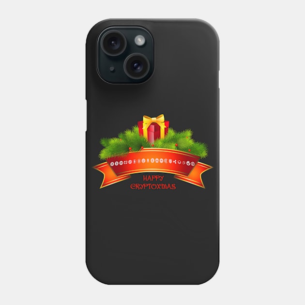 Happy Cryptoxmas Phone Case by cryptogeek