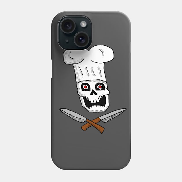 Chef Skull and Cross-Knives Phone Case by Eric03091978