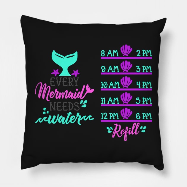 Every Mermaid Needs Water Pillow by CeeGunn