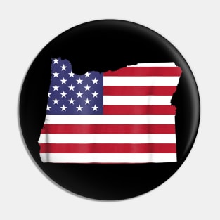 4th Of July Oregon State American Flag Party Pin