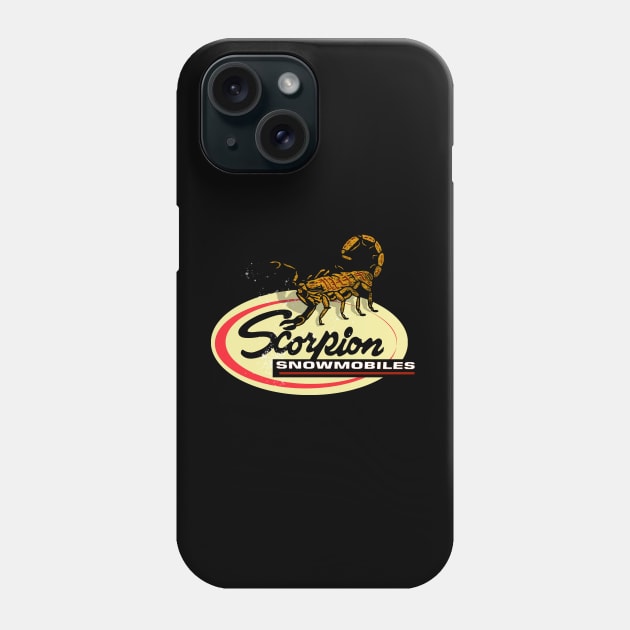 Scorpion Vintage Snowmobiles Phone Case by Midcenturydave