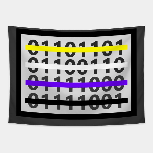 Discrete Nonbinary Flag Design Tapestry by Khaos Kaine