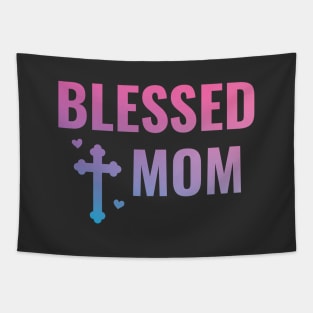 Blessed Mom In Gradient Hues Tapestry