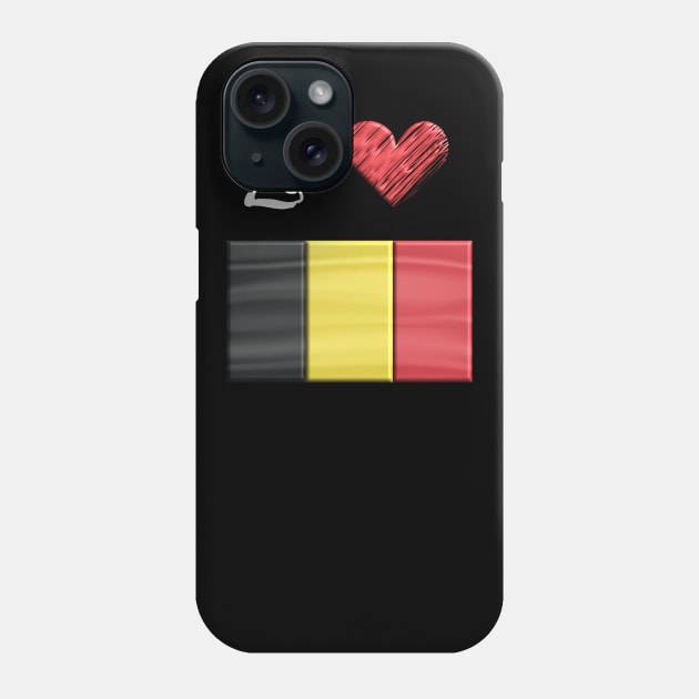 I love Flag from Belgien Phone Case by JG0815Designs