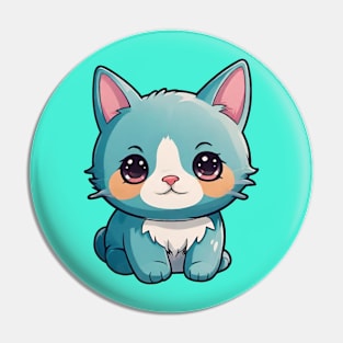 cute blue cat Pin