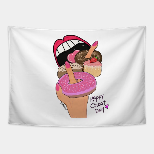 Happy Cheat Day Tapestry by BRobinson