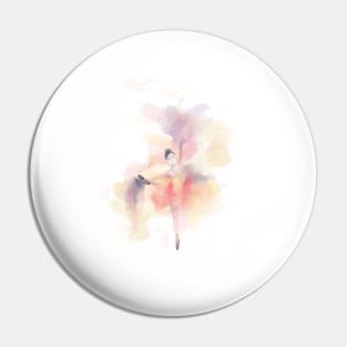 Ballerina Watercolor Art Pin