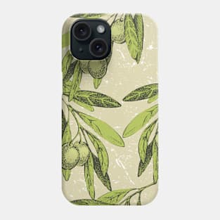 Olives pattern texture Phone Case