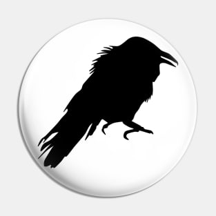 Raven Crow Black Bird Pin