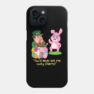 Easter Bunny fights Leprechaun Phone Case