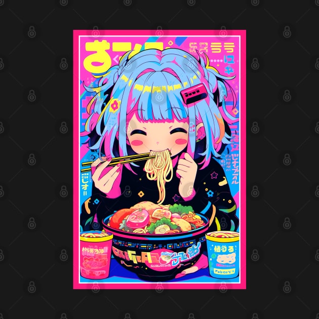 Cute Anime Girl |  Ramen Noodles | Hentaii Chibi Kawaii Design by AlNoah