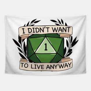 Funny D20 Dice Sarcasm Tapestry