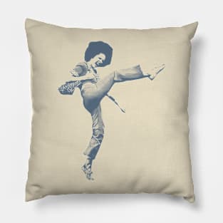 Sally o'malley blue Vintage Pillow