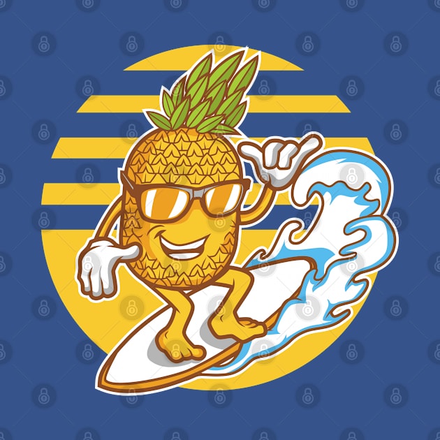 PINEAPPLE SURFING by beanbeardy