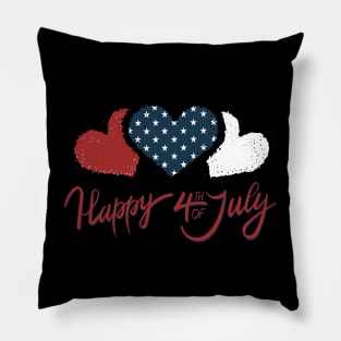 Happy 4th of July USA American Flag Pillow