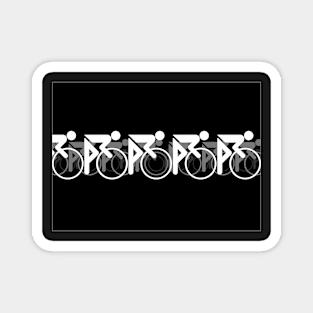 The Bicycle Race 2 White with Border Repost Magnet