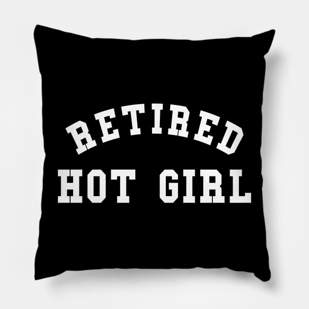 Retired Hot Girl Pillow by ZimBom Designer