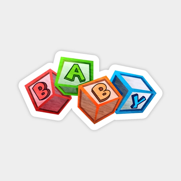 Baby Blocks Magnet by JPenfieldDesigns