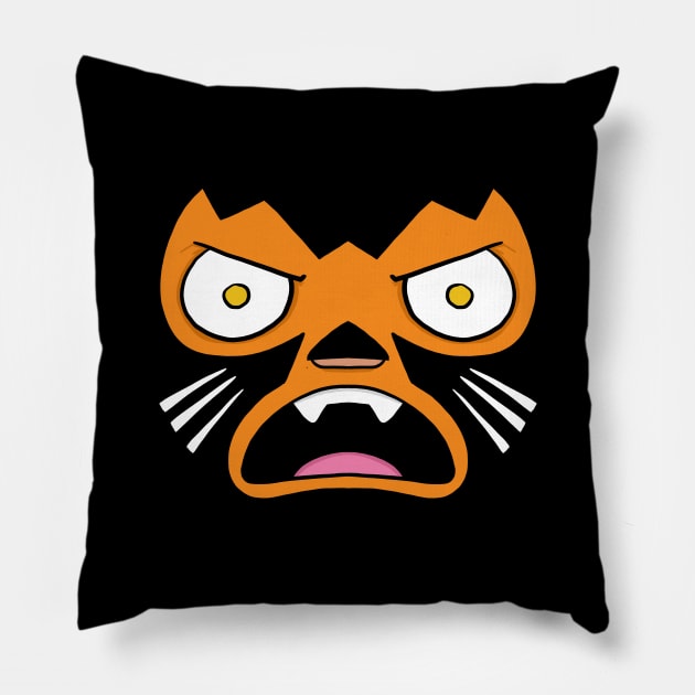 Lucha Cat Pillow by striffle