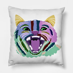 Colorful cat Pillow