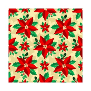 Christmas Floral Pattern T-Shirt