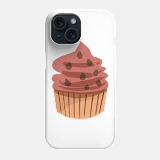 Chocolate cupcake cute graphic cooking sweet pastel style Phone Case