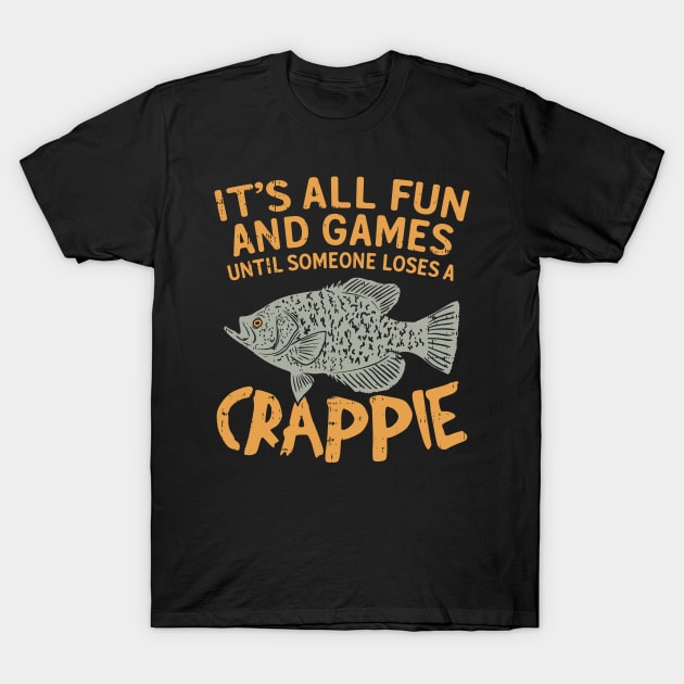 Fair Game Fishing T-Shirt, Have A Crappie Day, Funny Fish graphic-Ice Grey-xl, Men's, Gray