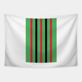 Glentoran Belfast 1985 Retro Red, Green, Black Stripes Tapestry