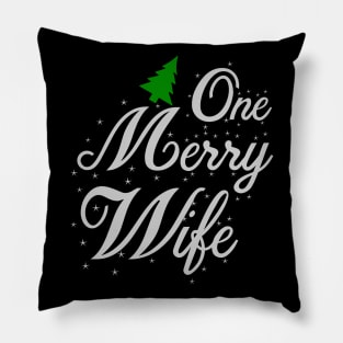 One Merry Wife Funny Ugly Xmas Ugly Christmas Pillow