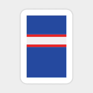 Oldham Athletic Retro 1985 Blue Red White Bar Jersey Magnet