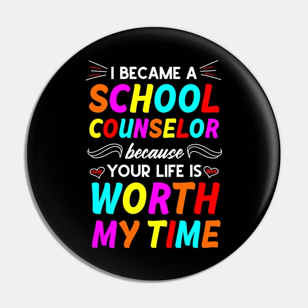 Cute School Counselor Pin by TheBestHumorApparel