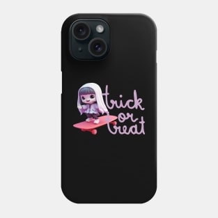 ghost girl skateboarding Phone Case