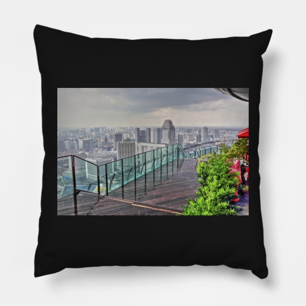 Singapore SkyPark in Rain Pillow by holgermader