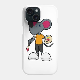 Mouse as Painter with Paint & Brush Phone Case