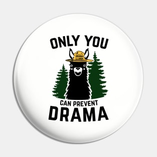 The Original Only You Can Prevent Drama Llama Smokey Bear Parody Pin