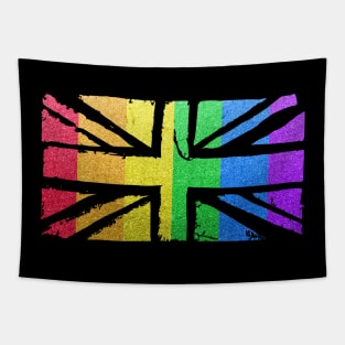 Rainbow British Flag Tapestry