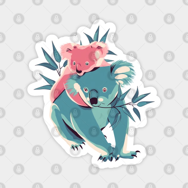 Baby and mum Koalas Magnet by Mimie20