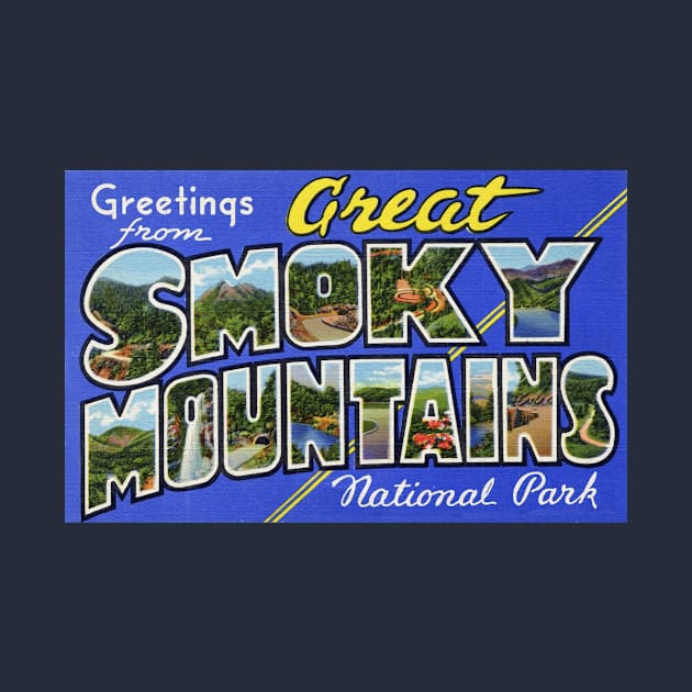 Greetings from Great Smoky Mountains National Park - Vintage Large Letter Postcard by Naves