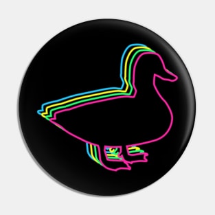 Duck 80s Neon Pin