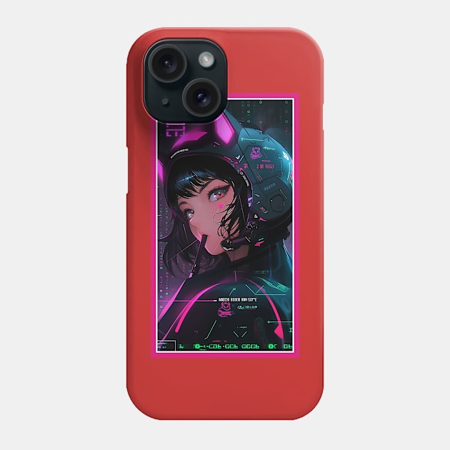 Anime Race Girl | Special Anime Artwork | Pink Red Black Blue Chibi Manga Anime Art Phone Case by AlNoah