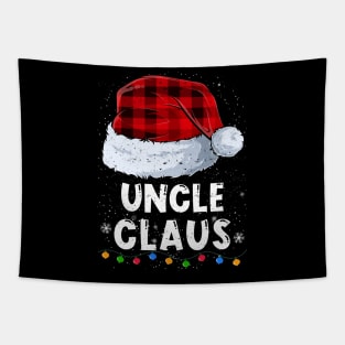 Uncle Claus Red Plaid Christmas Santa Family Matching Pajama Tapestry