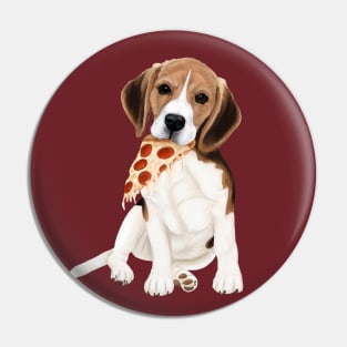 Pizza beagle Pin