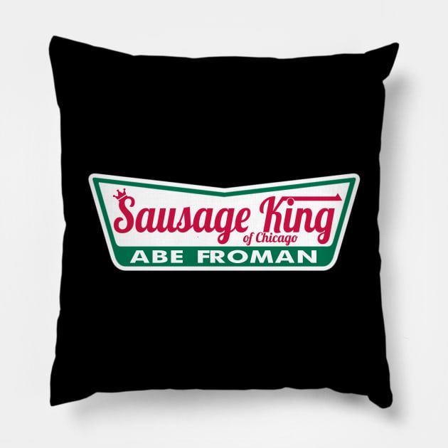 SAUSAGE KING Pillow by EnchantedTikiTees