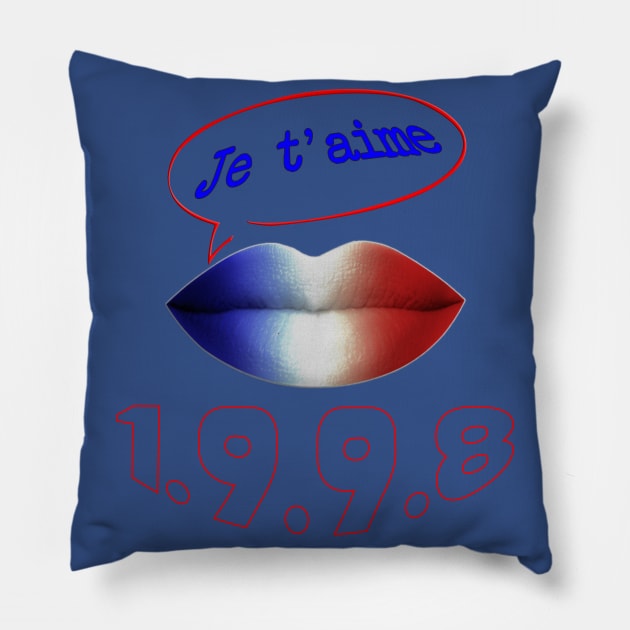 JE TAIME FRENCH KISS 1998 CHAMPION Pillow by ShamSahid