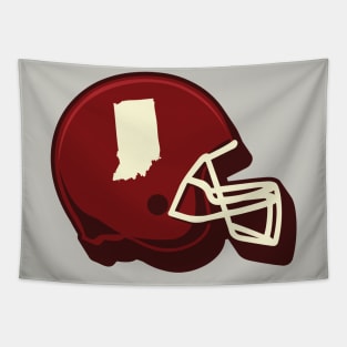 Indiana Outline Football Helmet Tapestry