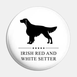 Irish Red and White Setter Black Silhouette Pin