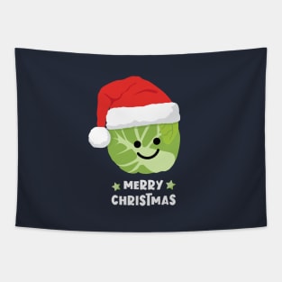 Merry Christmas Brussels Sprout Tapestry