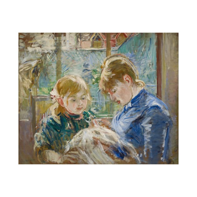 The Artist's Daughter, Julie, with her Nanny by Berthe Morisot by Classic Art Stall