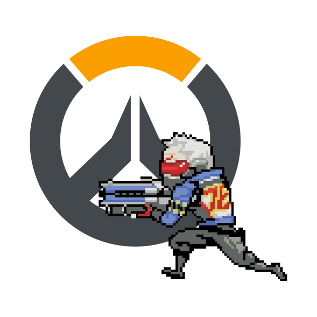 Overwatch - 16-Bit Soldier 76 W/ Logo by wyckedguitarist