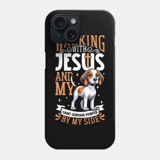 Jesus and dog - Braque Saint-Germain Phone Case